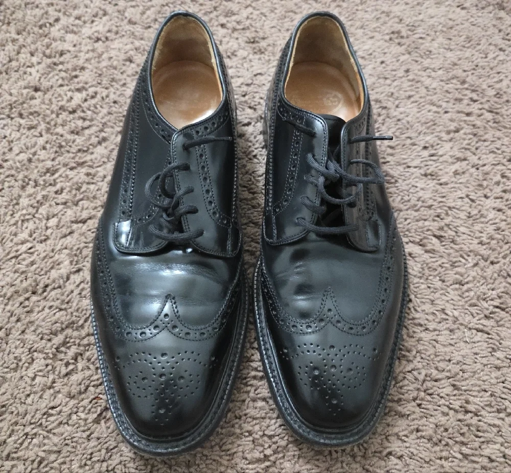 Church's Black Leather Brogue Derby Shoes  10US UK 90